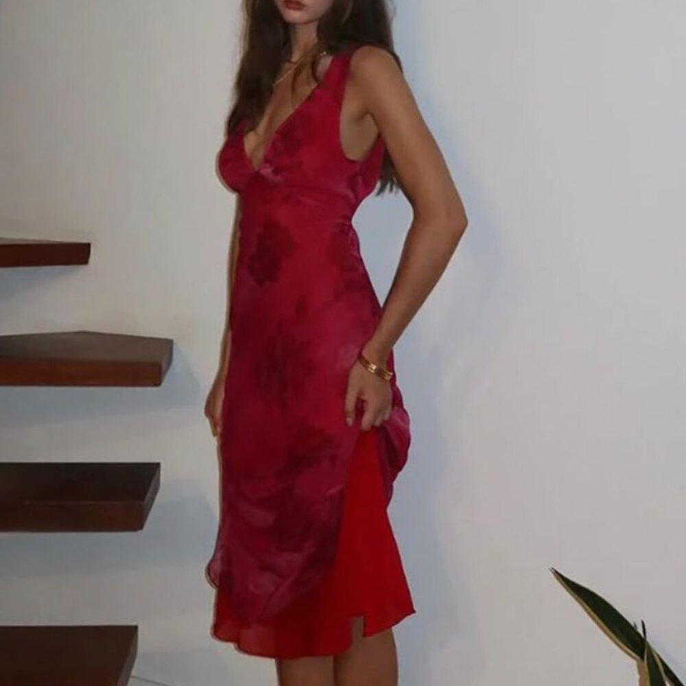 Realisation Par the Marie Silk Midi Dress